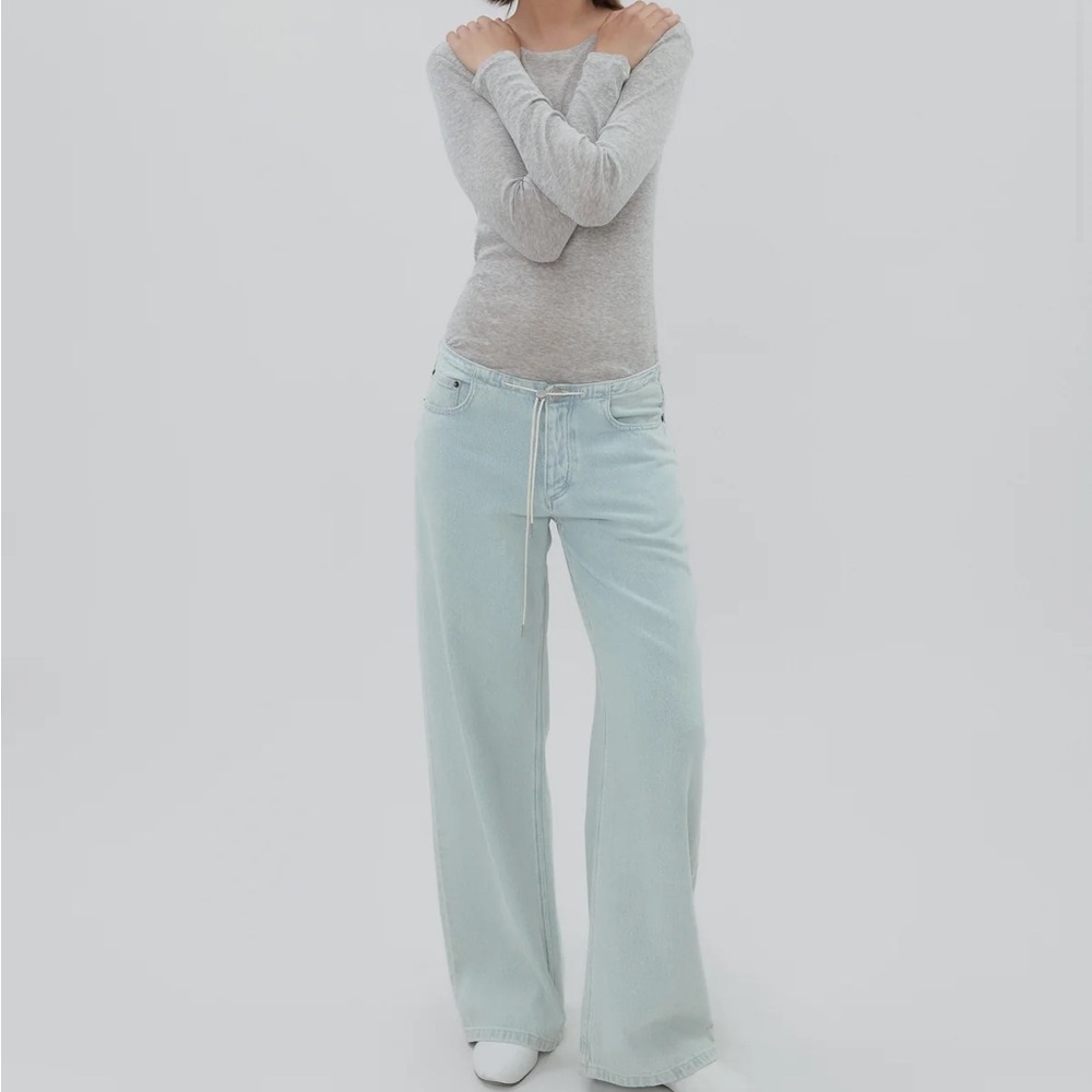 Still Here - Cool Light Blue Wide Leg Jeans - Picture 6 of 10